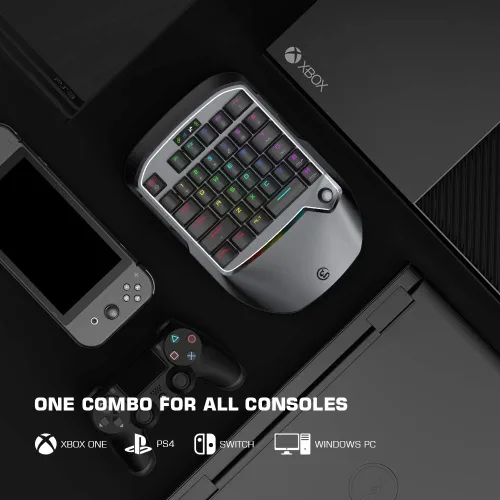 Vista 2 de Gaming Keyboard and Mouse for PS4Xbox OneXbox Series XSNintendo SwitchPC GameSir VX2 AimSwitch Wireless Keyboard and Mouse Adapter with RGB Backlit