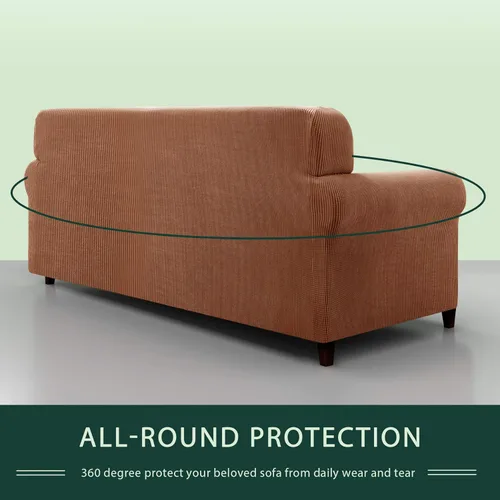 Vista 153 de CHUN YI Fundas para sofá de 7 piezas, lavables, fundas elásticas para sofá de 3 cojines con respaldo y fundas de cojín separados, protector