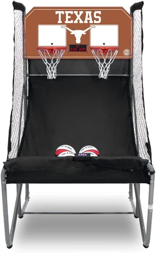 Vista 33 de Pop-A-Shot - Home Dual Shot with NCAA Graphics l Sensor Scoring l 16 Game Modes l 7 Balls l Foldable Storage l for All NCAA Fans
