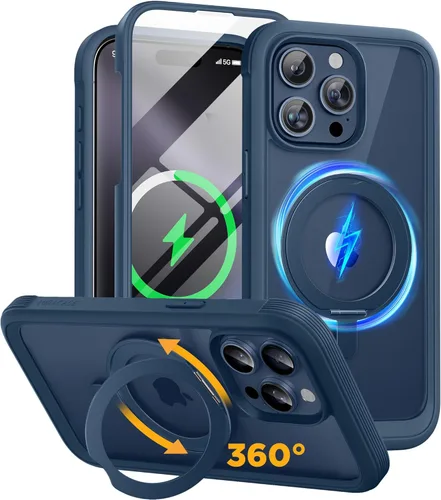 Vista 115 de Miracase Glass Series - Funda para iPhone 11 de 6.1 pulgadas, funda resistente de cuerpo completo mejorado con protector de pantalla de vidrio Negro