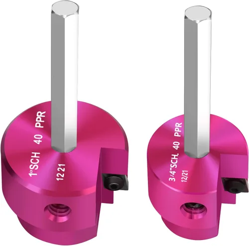 Vista 16 de Escariador de Tubería de PVC Cabezal de 1 Pulgada, Protector de Accesorios de PVC con Eje Hexagonal de 1/4 de Pulgada, Escariador de Accesorios