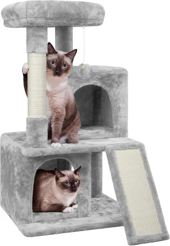 Vista 10 de Yaheetech Árbol para gatos para mascotas de interior, condominio en torre de 36 pulgadas con percha extragrande, postes rascadores, tabla, bola