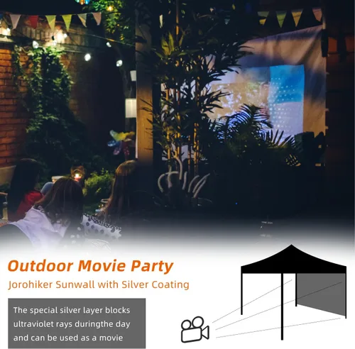 Vista 7 de Joramoy Pared lateral instantánea de 10 x 10 pies para tienda de campaña desplegable, pared solar impermeable para toldo de pierna recta