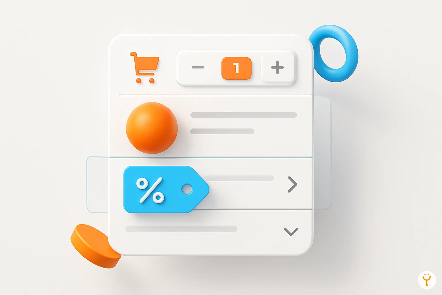 Ilustración del nuevo resumen de compra con cupones y controles de cantidad